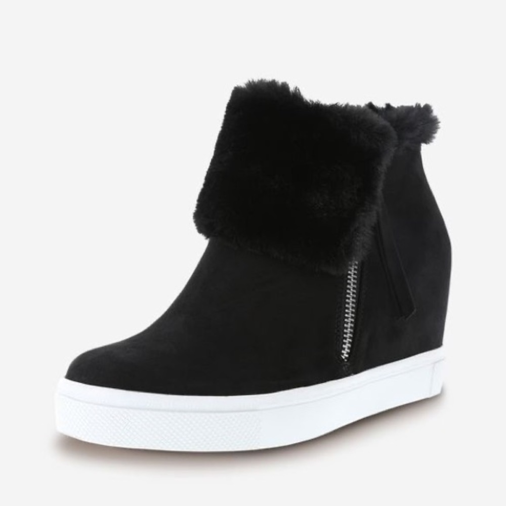Black ankle boot tennis shoes